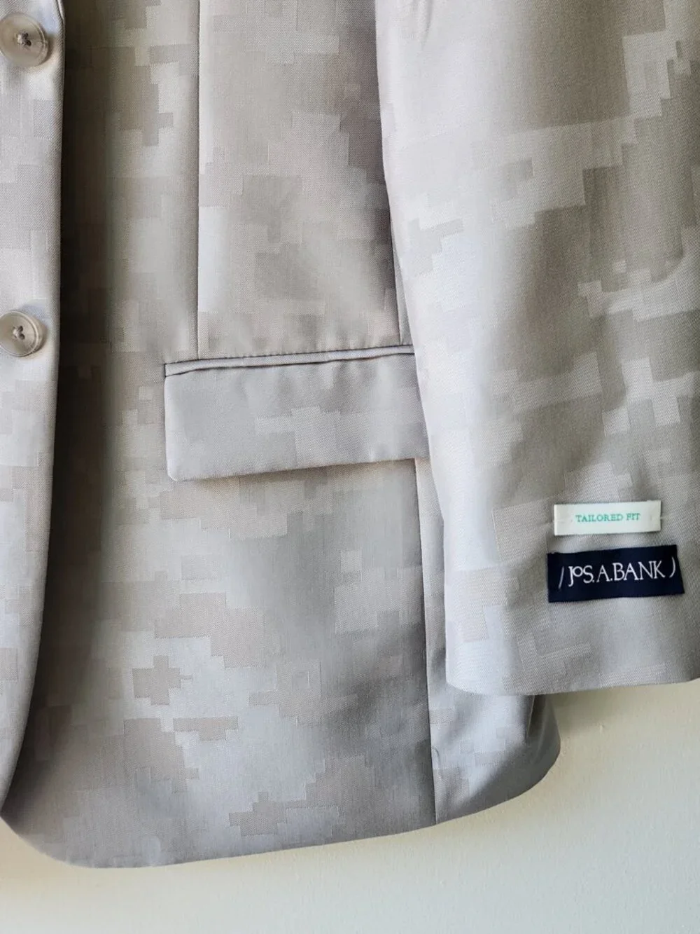 Jos. A. Bank Light Tan Digital Camo Sport Coat Blazer